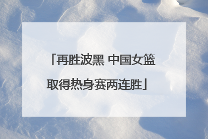 再胜波黑 中国女篮取得热身赛两连胜