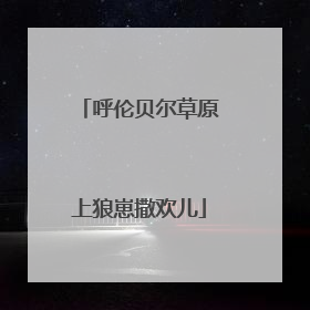 呼伦贝尔草原上狼崽撒欢儿