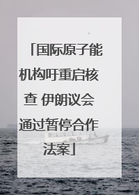 国际原子能机构吁重启核查 伊朗议会通过暂停合作法案