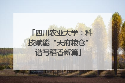 四川农业大学：科技赋能“天府粮仓”谱写稻香新篇