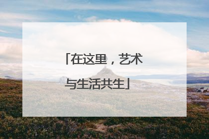 在这里，艺术与生活共生