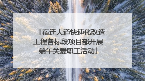 宿迁大道快速化改造工程各标段项目部开展端午关爱职工活动