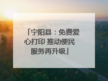 宁阳县：免费爱心打印 推动便民服务再升级