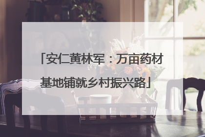 安仁黄林军：万亩药材基地铺就乡村振兴路