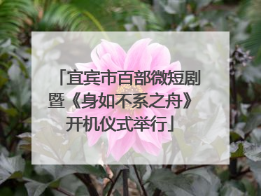 宜宾市百部微短剧暨《身如不系之舟》开机仪式举行