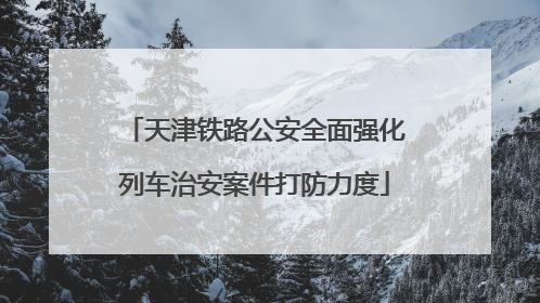 天津铁路公安全面强化列车治安案件打防力度