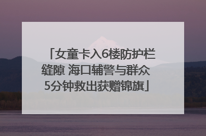女童卡入6楼防护栏缝隙 海口辅警与群众5分钟救出获赠锦旗
