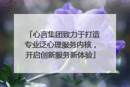心言集团致力于打造专业泛心理服务内核，开启创新服务新体验