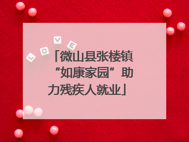 微山县张楼镇“如康家园”助力残疾人就业