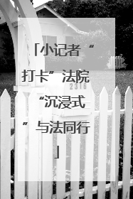 小记者“打卡”法院 “沉浸式”与法同行