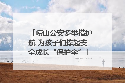 崂山公安多举措护航 为孩子们撑起安全成长“保护伞”