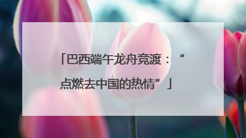 巴西端午龙舟竞渡：“点燃去中国的热情”