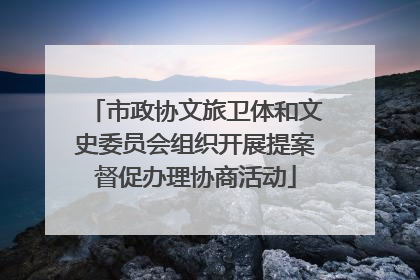 市政协文旅卫体和文史委员会组织开展提案督促办理协商活动