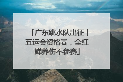 广东跳水队出征十五运会资格赛，全红婵养伤不参赛