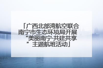 广西北部湾航空联合南宁市生态环境局开展“美丽南宁·共建共享”主题航班活动