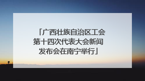 广西壮族自治区工会第十四次代表大会新闻发布会在南宁举行