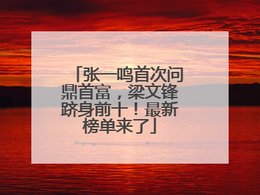 张一鸣首次问鼎首富，梁文锋跻身前十！最新榜单来了