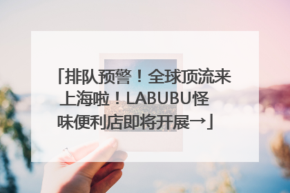 排队预警！全球顶流来上海啦！LABUBU怪味便利店即将开展→