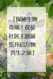 探秘生物奇境！仪征社区主题展览开启万物共生之旅
