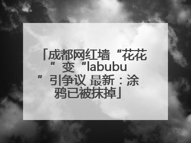 成都网红墙“花花”变“labubu”引争议 最新：涂鸦已被抹掉