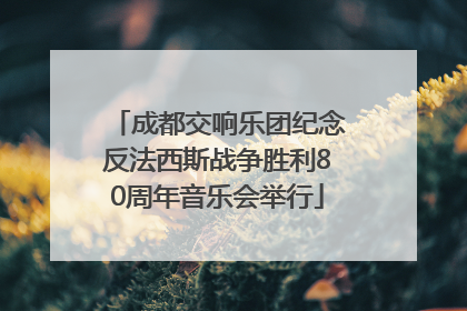 成都交响乐团纪念反法西斯战争胜利80周年音乐会举行