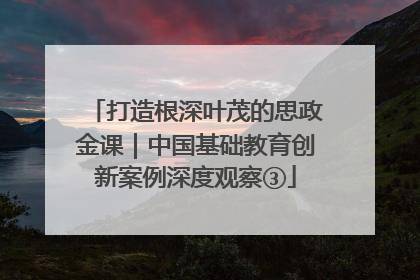 打造根深叶茂的思政金课｜中国基础教育创新案例深度观察③