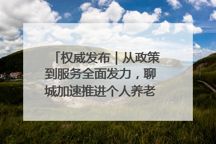 权威发布｜从政策到服务全面发力，聊城加速推进个人养老金制度落地