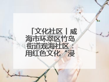 文化社区丨威海市环翠区竹岛街道观海社区：用红色文化“浸润”社区之美