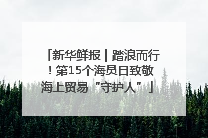 新华鲜报｜踏浪而行！第15个海员日致敬海上贸易“守护人”