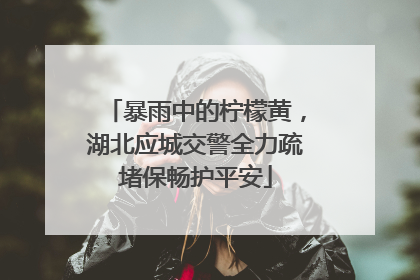 暴雨中的柠檬黄，湖北应城交警全力疏堵保畅护平安