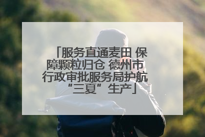 服务直通麦田 保障颗粒归仓 德州市行政审批服务局护航“三夏”生产
