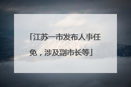 江苏一市发布人事任免，涉及副市长等