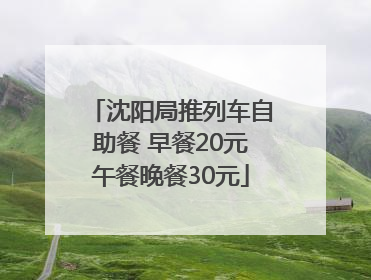 沈阳局推列车自助餐 早餐20元午餐晚餐30元