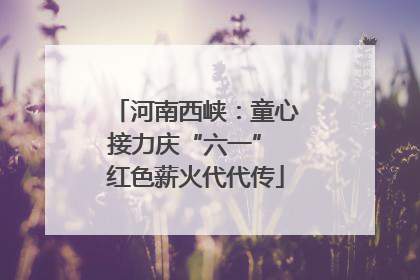 河南西峡：童心接力庆“六一” 红色薪火代代传