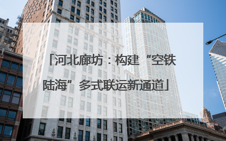 河北廊坊：构建“空铁陆海”多式联运新通道