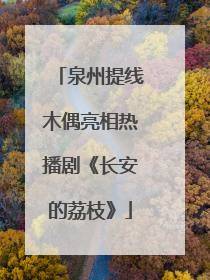 泉州提线木偶亮相热播剧《长安的荔枝》