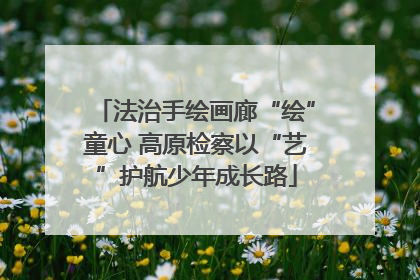 法治手绘画廊“绘”童心 高原检察以“艺”护航少年成长路