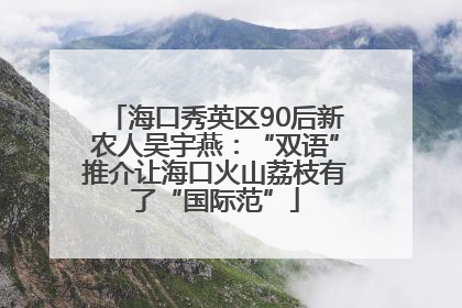 海口秀英区90后新农人吴宇燕：“双语”推介让海口火山荔枝有了“国际范”