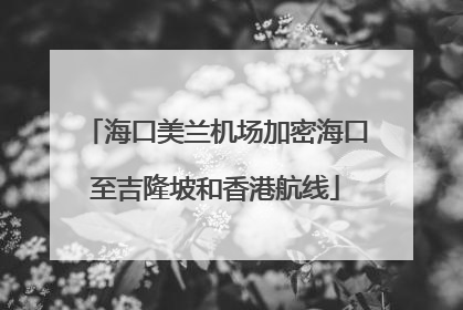 海口美兰机场加密海口至吉隆坡和香港航线
