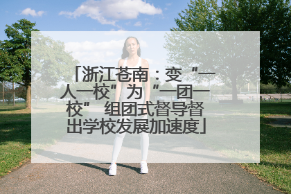 浙江苍南：变“一人一校”为“一团一校” 组团式督导督出学校发展加速度