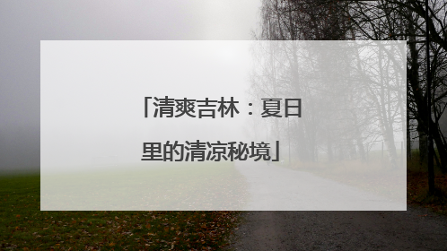 清爽吉林：夏日里的清凉秘境