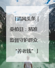 清风头条｜桑植县：精准监督守护群众“养老钱”