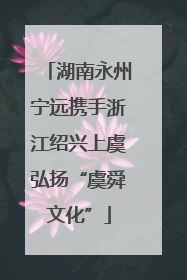 湖南永州宁远携手浙江绍兴上虞弘扬“虞舜文化”