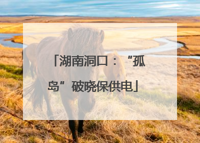 湖南洞口：“孤岛”破晓保供电