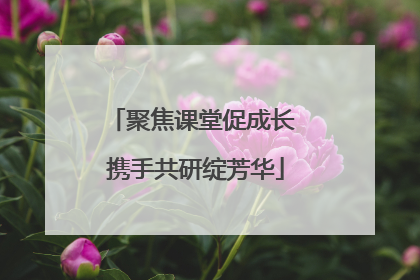 聚焦课堂促成长 携手共研绽芳华