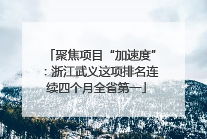 聚焦项目“加速度”：浙江武义这项排名连续四个月全省第一