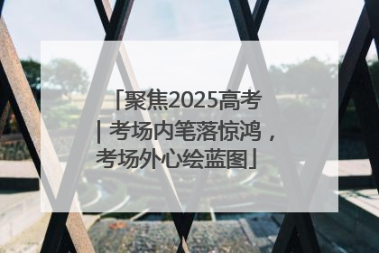 聚焦2025高考｜考场内笔落惊鸿，考场外心绘蓝图