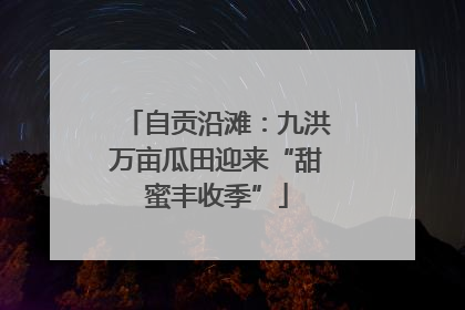 自贡沿滩：九洪万亩瓜田迎来“甜蜜丰收季”