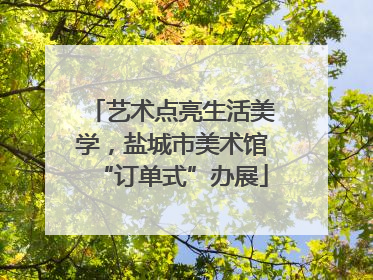 艺术点亮生活美学，盐城市美术馆“订单式”办展