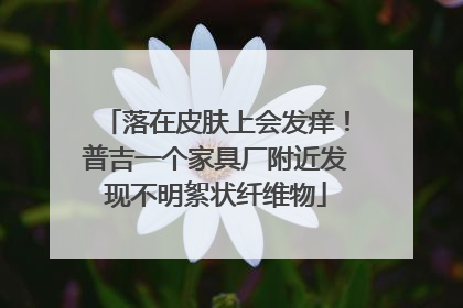 落在皮肤上会发痒！普吉一个家具厂附近发现不明絮状纤维物